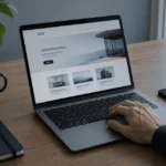 Web tasarım hizmeti: dizüstü bilgisayarda web sitesi taslağı